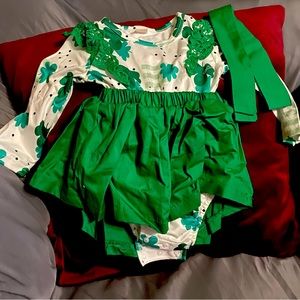 Baby girls at Patrick’s day outfit